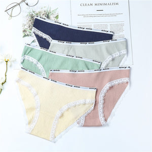 5PCS/lot Women Panties Sexy Cotton Underwear Cute Printed Intimate Plus Size Briefs