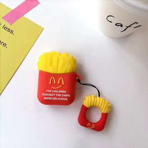 Cartoon French fries For Apple Airpods Headphone Case Portable box Protective Air pods Wireless Bluetooth Earphone Protector Bag