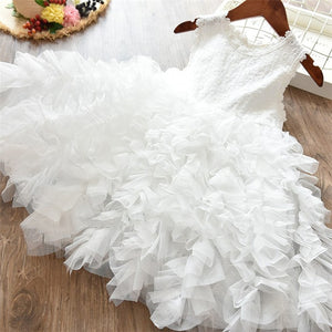 Children Formal Clothes Kids Fluffy Cake Smash Dress