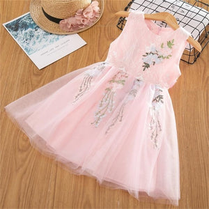 Cute Girls Dress 2019 New Summer Girls Clothes Flower Princess