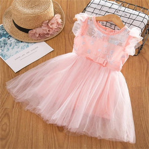 Cute Girls Dress 2019 New Summer Girls Clothes Flower Princess