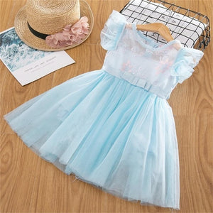 Cute Girls Dress 2019 New Summer Girls Clothes Flower Princess