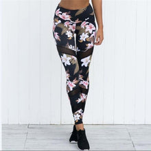 Load image into Gallery viewer, 2020 Sportings Suits Leggings For Women Floral Print High Elastic Fitness Two Pieces Top+Leggings Women Workout Leggings Suits