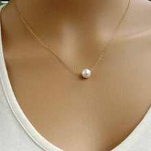 Load image into Gallery viewer, Susenstone Pearl Imitate Bib Choker Statement Collar Necklace.