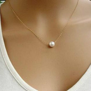 Susenstone Pearl Imitate Bib Choker Statement Collar Necklace.