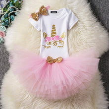 Load image into Gallery viewer, Unicorn Party Baby Girls Dress 2019 Summer Outfits