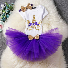 Load image into Gallery viewer, Unicorn Party Baby Girls Dress 2019 Summer Outfits