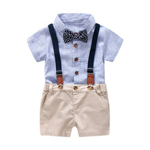 Load image into Gallery viewer, Newborn Baby Boys Gentleman Clothes Sets 2Pcs Tops+Shorts