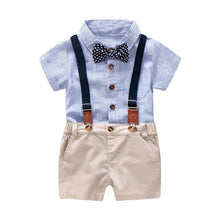 Load image into Gallery viewer, Newborn Baby Boys Gentleman Clothes Sets 2Pcs Tops+Shorts