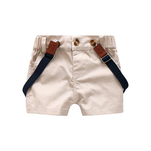 Newborn Baby Boys Gentleman Clothes Sets 2Pcs Tops+Shorts