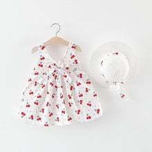 Load image into Gallery viewer, Melario Baby Girls Dresses With Hat 2pcs Clothes Sets.