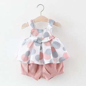 Melario Baby Girls Dresses With Hat 2pcs Clothes Sets.