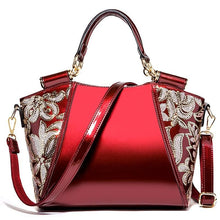 Load image into Gallery viewer, JJDXBPPDD Women Bags Shoulder Handbags Large Capacity Women&#39;s Handbags Shoulder Messenger bags Floral Luxury Patent Leather Bag