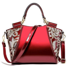 Load image into Gallery viewer, JJDXBPPDD Women Bags Shoulder Handbags Large Capacity Women&#39;s Handbags Shoulder Messenger bags Floral Luxury Patent Leather Bag