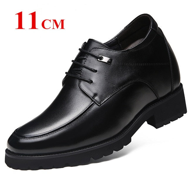 Extra High 4.7 Inches Classic Oxford Calf Leather Height Increasing Elevator Shoes Increase Men's Height 12CM Invisibly