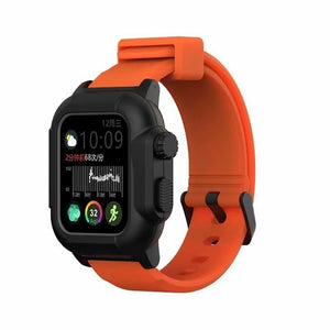 Waterproof case For Apple Watch band 4 iwatch bands 42mm Silicone Strap 44mm 40mm pulseira Bracelet smart watch Accessories loop