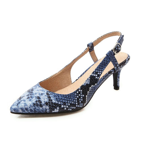 Pumps Snake print High Heels Shoes Elegant