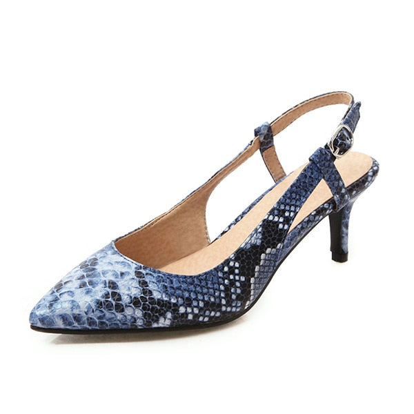 Pumps Snake print High Heels Shoes Elegant