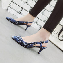 Load image into Gallery viewer, Pumps Snake print High Heels Shoes Elegant