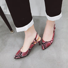 Load image into Gallery viewer, Pumps Snake print High Heels Shoes Elegant