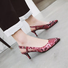 Load image into Gallery viewer, Pumps Snake print High Heels Shoes Elegant