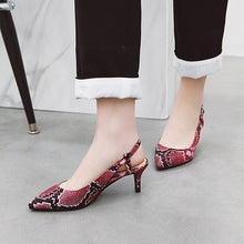 Load image into Gallery viewer, Pumps Snake print High Heels Shoes Elegant