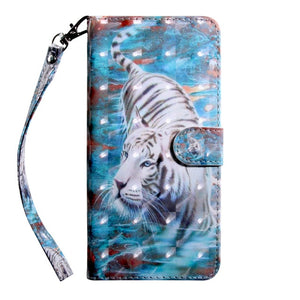 Flip Leather Case on For Fundas Samsung Galaxy A10 A20 A30 A40 Case For Samsung A50 A70 Cover 3D panda Wallet Phone Cases