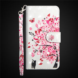 Flip Leather Case on For Fundas Samsung Galaxy A10 A20 A30 A40 Case For Samsung A50 A70 Cover 3D panda Wallet Phone Cases