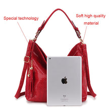 Load image into Gallery viewer, Fashion Leather Women Handbags Hobo Tassel