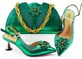 Purple color Fashion Italian Shoes With Matching Clutch Bag Hot African Big Wedding With High Heel Sandals and Bag Set