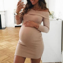 Load image into Gallery viewer, Loozykit 2019 Maternity Dress Autumn Winter Pregnancy Clothing