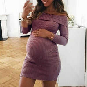 Loozykit 2019 Maternity Dress Autumn Winter Pregnancy Clothing