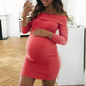 Loozykit 2019 Maternity Dress Autumn Winter Pregnancy Clothing