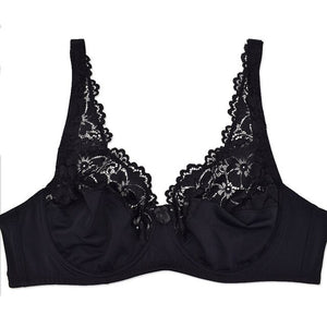 Womens Large Cup Sexy Lace Bra Underwired Top Bralette Underwear Brassiere for Lingerie Bh 34 36 38 40 42 44 46 B C D DD E F Cup