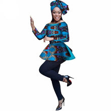 Load image into Gallery viewer, 2019 African Print Wax Shirt for Women Dashiki Long Sleeves Africa Clothing Plus Size Traditional African Clothing WY3121