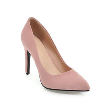 Load image into Gallery viewer, QUTAA 2020 Women Pumps Fashion Women Shoes Spring/autumn All Match Thin High Heel Pointed Toe Flock Wedding Pumps Size 34-43