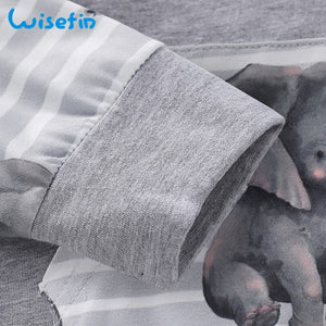 Wisefin Newborn Baby Boy/ Girl Clothing Set Long Sleeve Animal Elephant