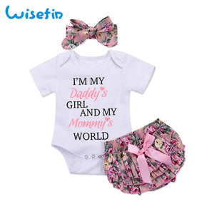 Newborn baby girl clothes carters baby girl clothing sets 2019 summer floral baby girl romper with lace skirt bebes headbandsD40