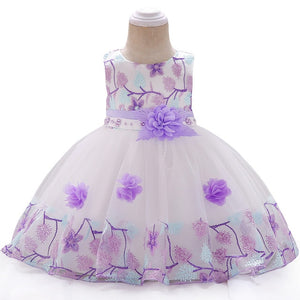 Baby Girl First 1 Year Birthday Dress. For Christening.