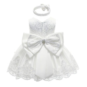 Baby Girl First 1 Year Birthday Dress. For Christening.