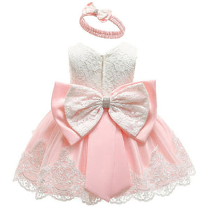 Baby Girl First 1 Year Birthday Dress. For Christening.