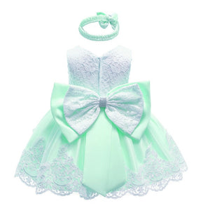 Baby Girl First 1 Year Birthday Dress. For Christening.