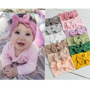 3pcs/Set New Solid Nylon Headband Bow