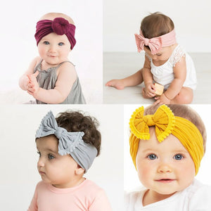 3pcs/Set New Solid Nylon Headband Bow