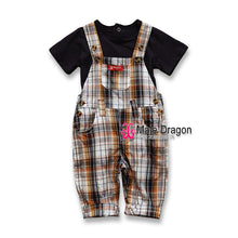 Load image into Gallery viewer, Baby  Summer Clothing Set Boy Plaid Overalls Suit