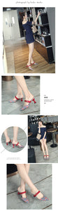Black Red Sandals Shoes Woman Comfortable