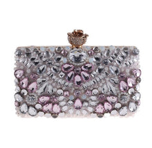 Load image into Gallery viewer, Luxy Moon Rhinestone Evening diamond clutches Pearls Beaded Clutch Purses