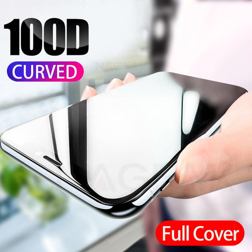 100D Curved Edge Full Cover Protective Glass On The For iPhone