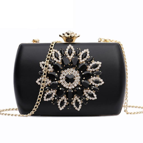 Luxury Women Evening Clutches Small Chain Shoulder Bags For Party.