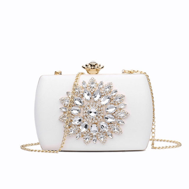 Luxury Women Evening Clutches Small Chain Shoulder Bags For Party.